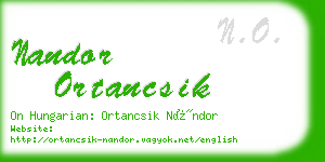 nandor ortancsik business card